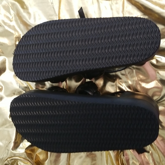 Leather Puffy Woven Platform Sandals Pillow Chunky Lug Sole - Picture 7 of 11